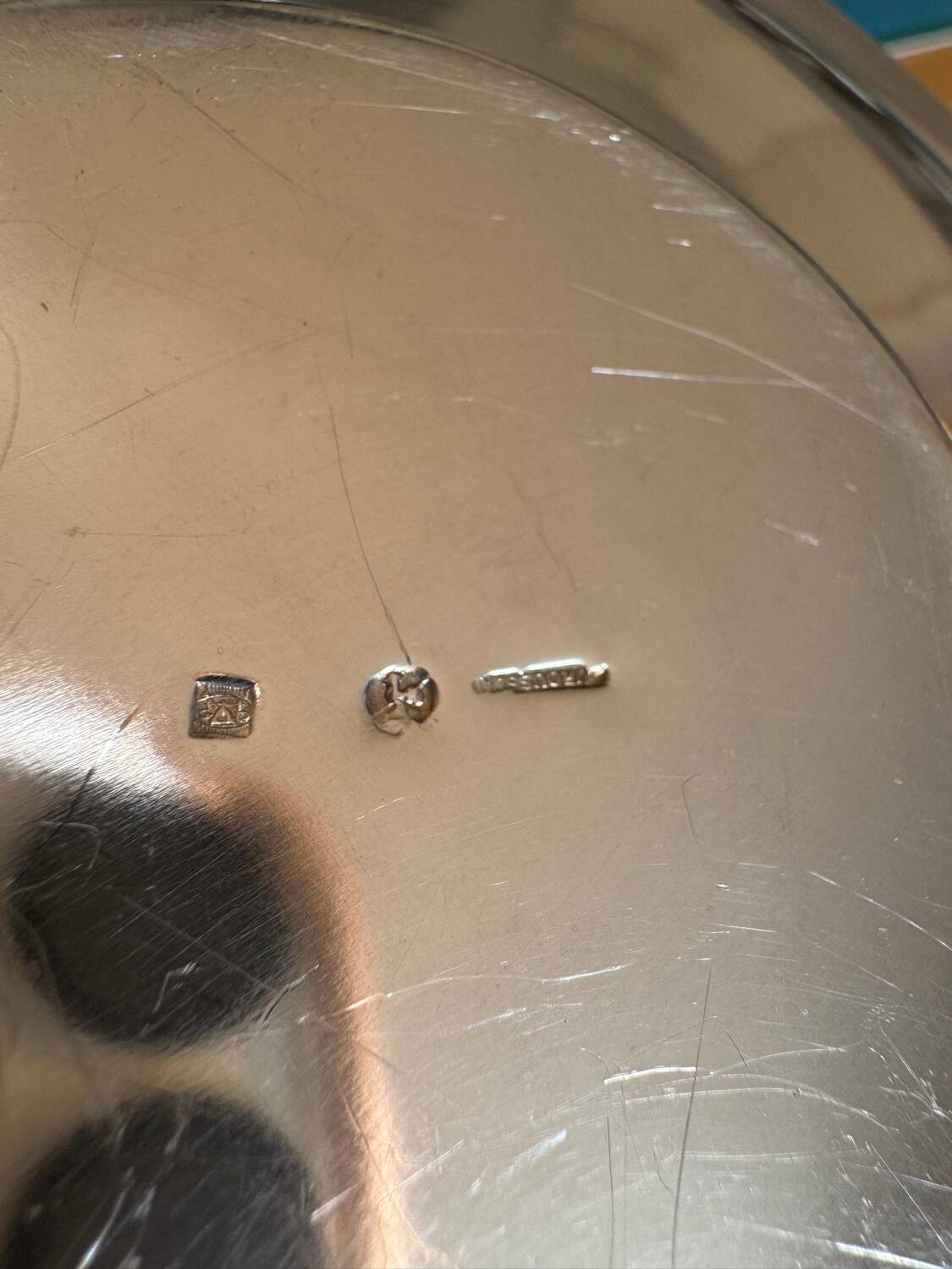 Two small dishes stamped Durousseau (Lyon)