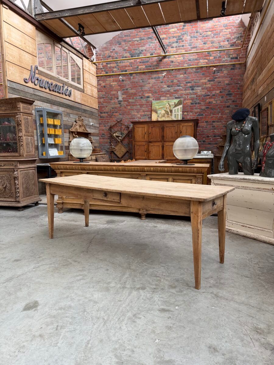 Oak farmhouse table from the early 20th century.