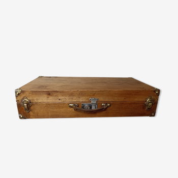 Antique wooden suitcase