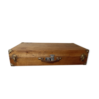 Antique wooden suitcase