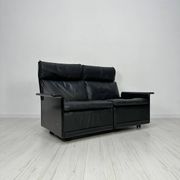 ‘70s/‘80s Vintage 620 Leather 2-Seater Sofa by Dieter Rams for Vitsoe