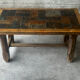 Table basse en chêne et ardoise – années 60-70