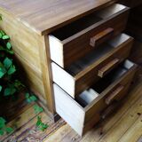Bureau Art Deco des années 30 en noyer