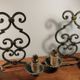 Pair of antique wrought iron wall lights gilbert poillerat baroque 1940