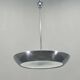 Bauhaus UFO Chandelier by Drupol, Chrome Glass Pendant, 1940s