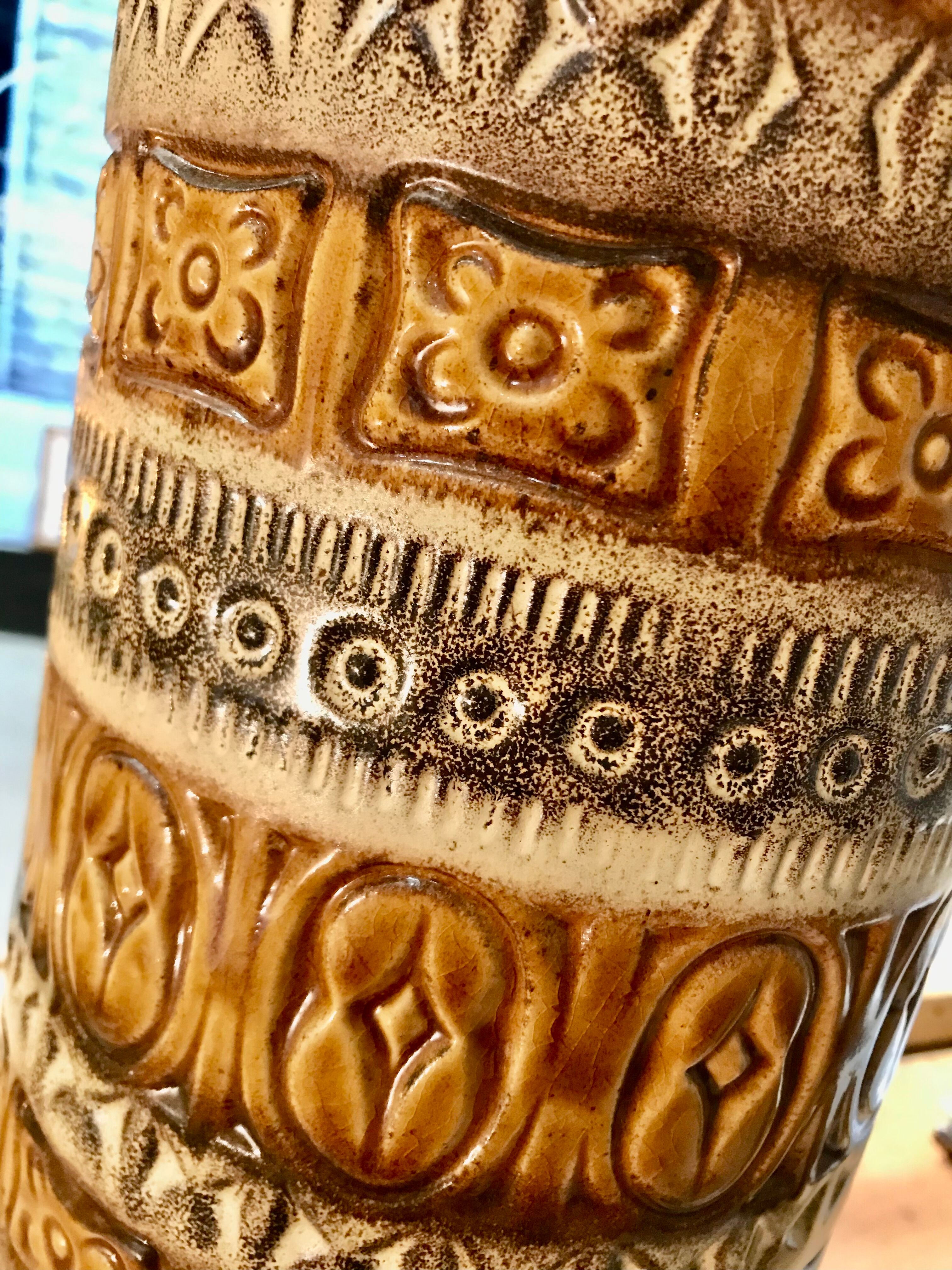 German ceramic floor vase 60s/70s