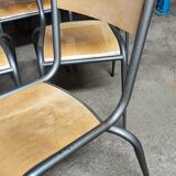 Six Mullca School Chairs 510 feet tapered
