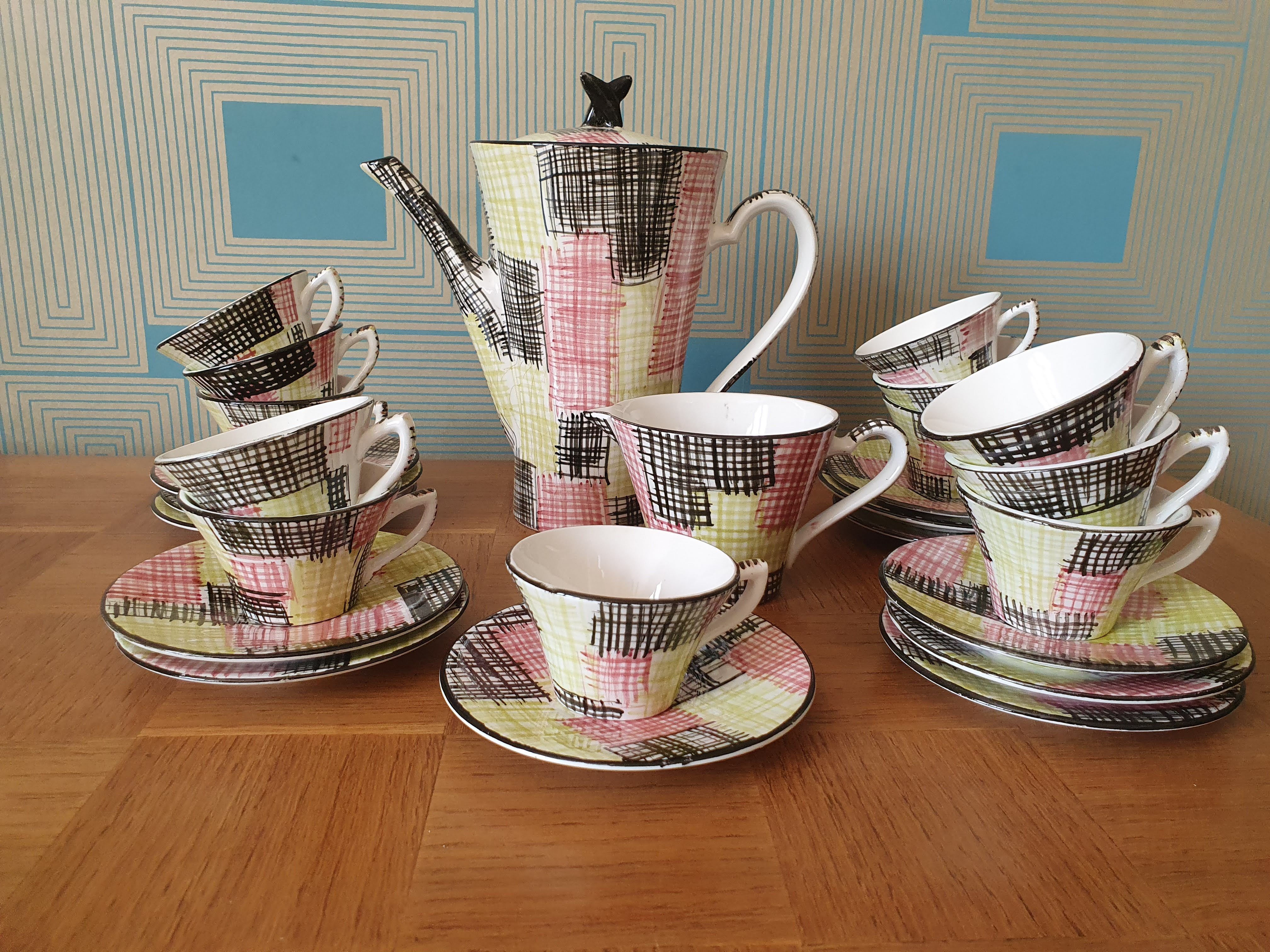 Vintage coffee service 70 Sarreguemines