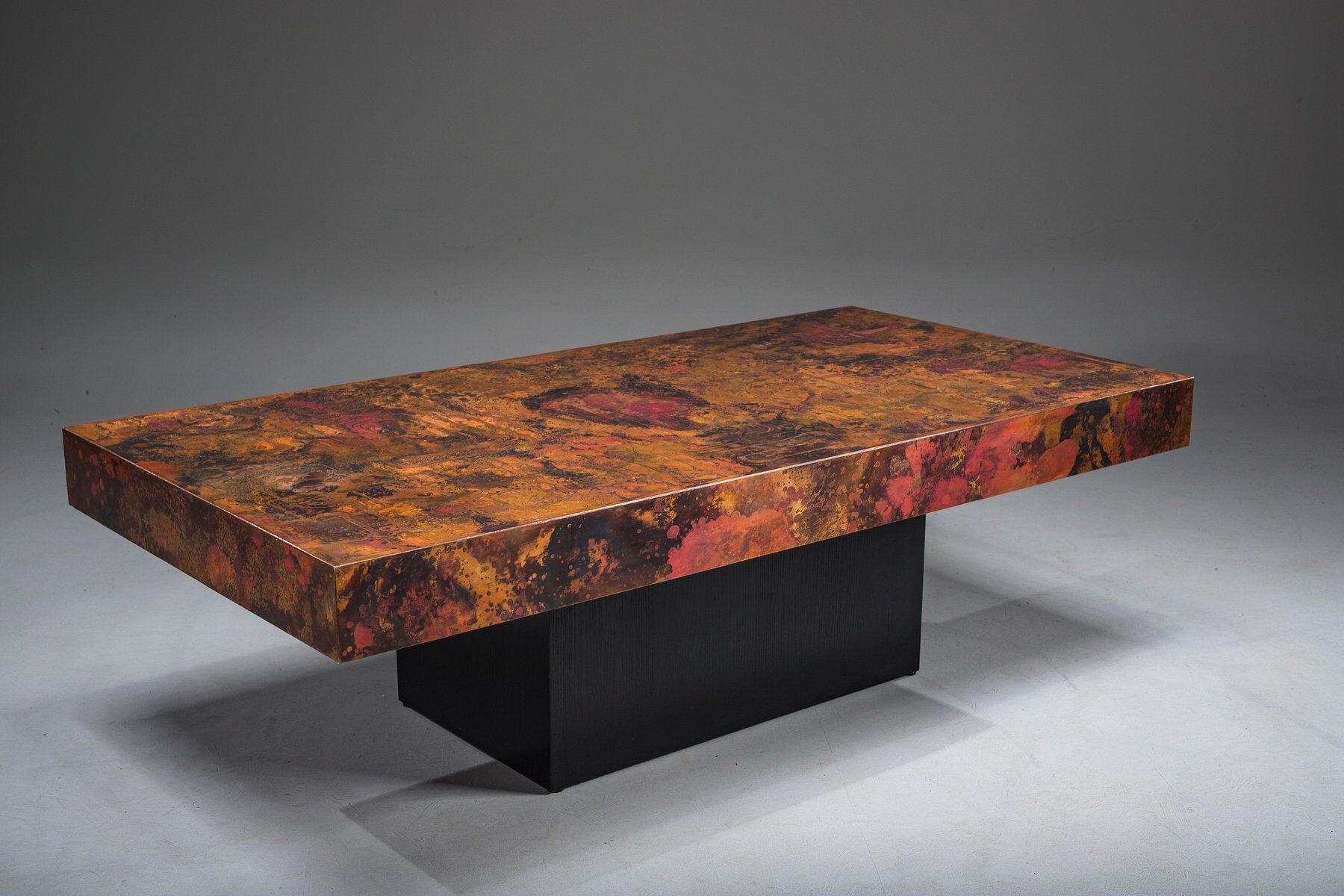 Vintage copper coffee table from Bernhard Rohne, 1970s