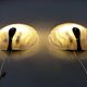 Set of 2 Murano glass wall lamps by Hillebrand 1960’s
