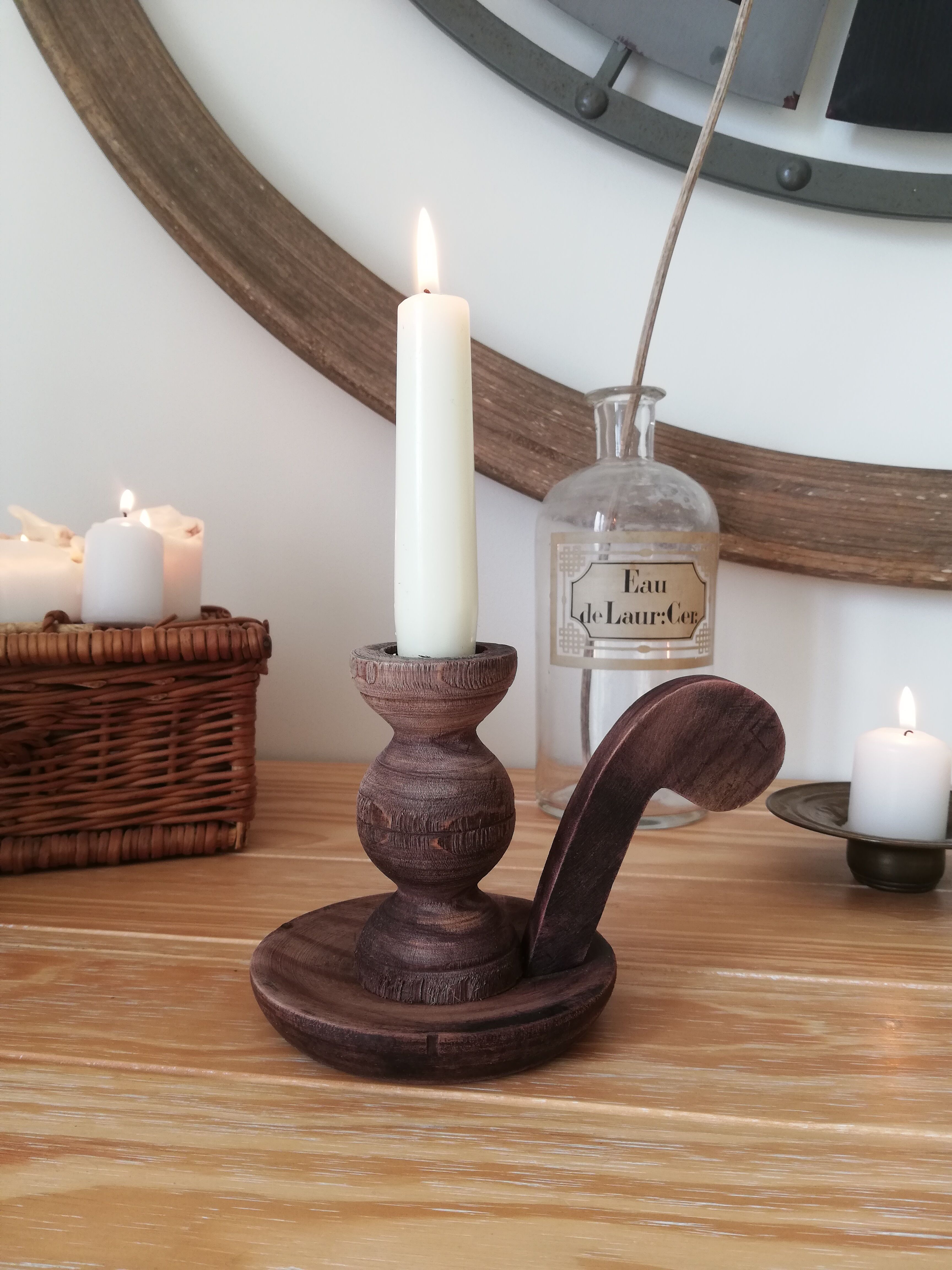 Vintage bedroom candle holder