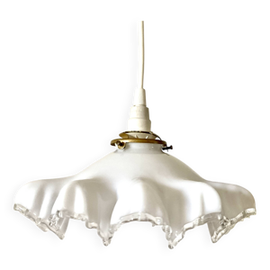 Suspension drapée verre - blanc