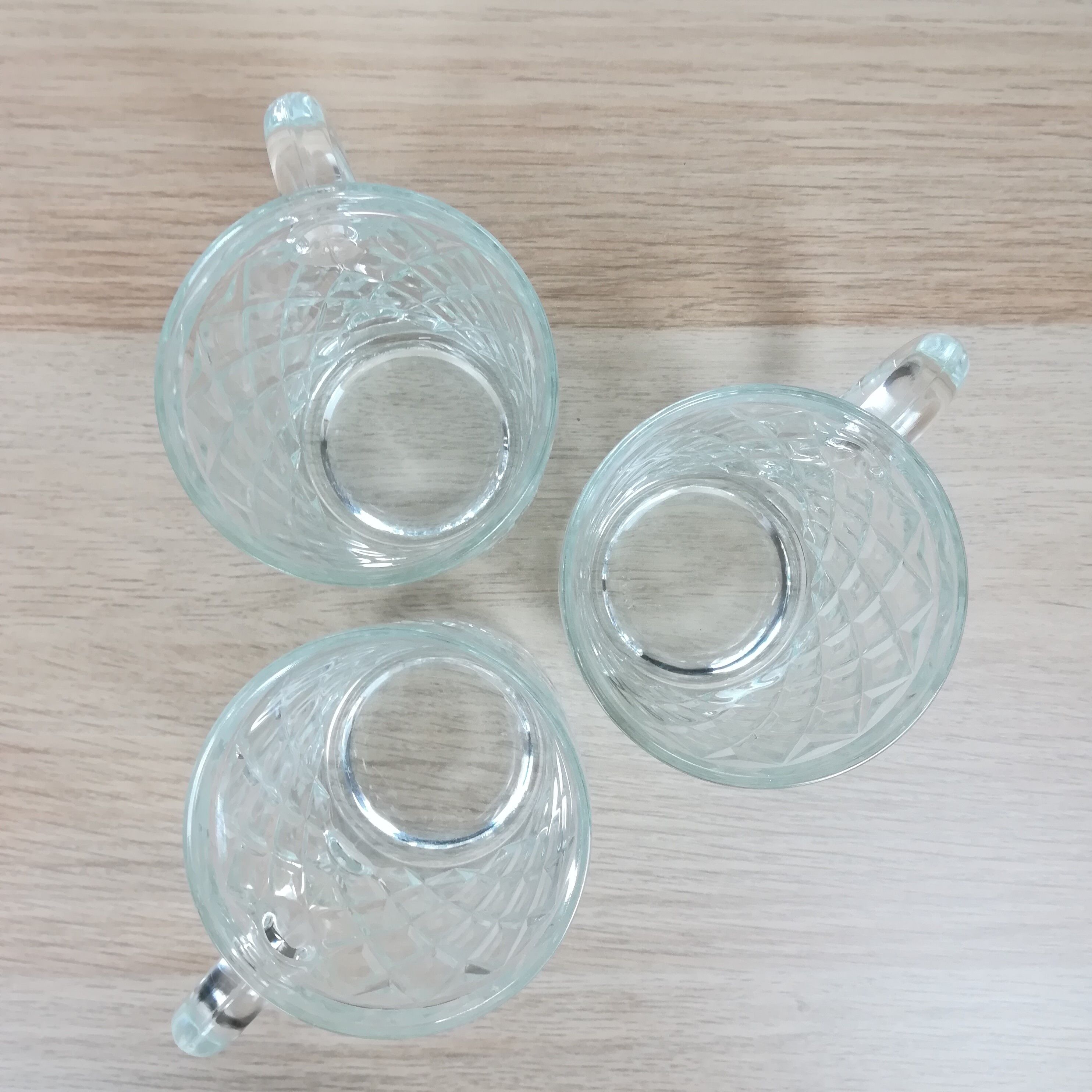 3 glass beer mugs