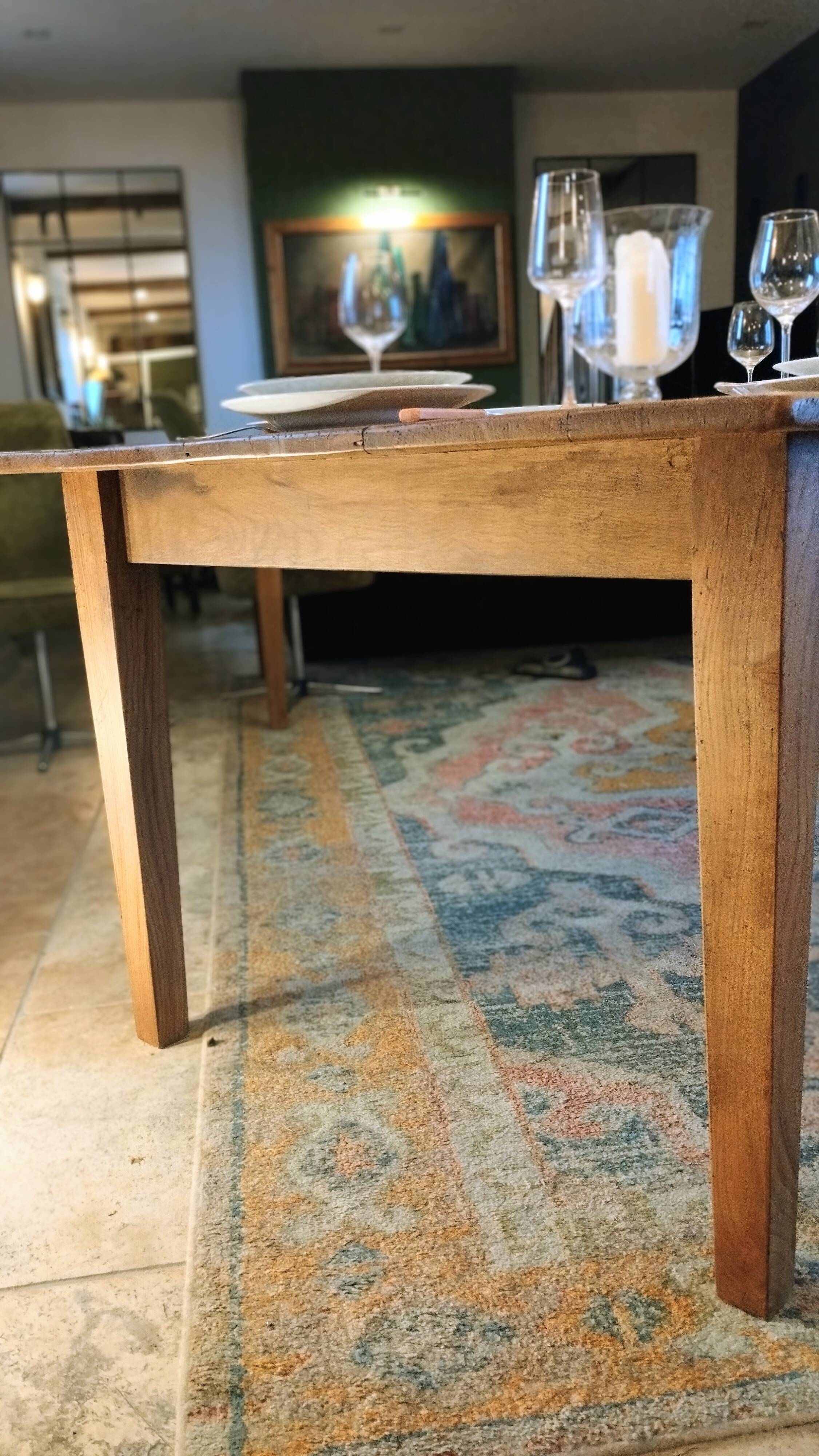 Solid oak farmhouse table 260x100