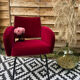 Velvet armchair
