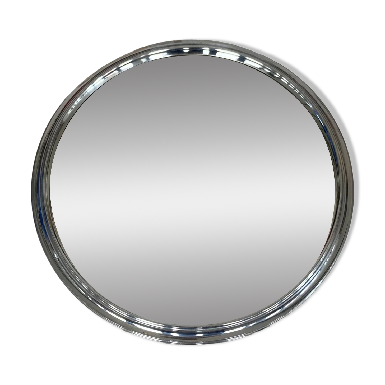 Art Deco silver contour mirror tray