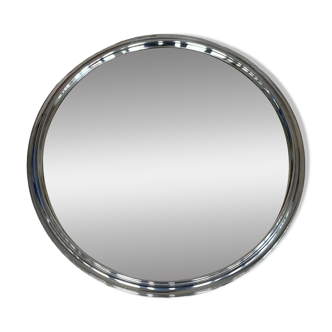 Art Deco silver contour mirror tray