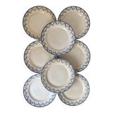 Gien porcelain plates, Terre de Fer, Montigny series