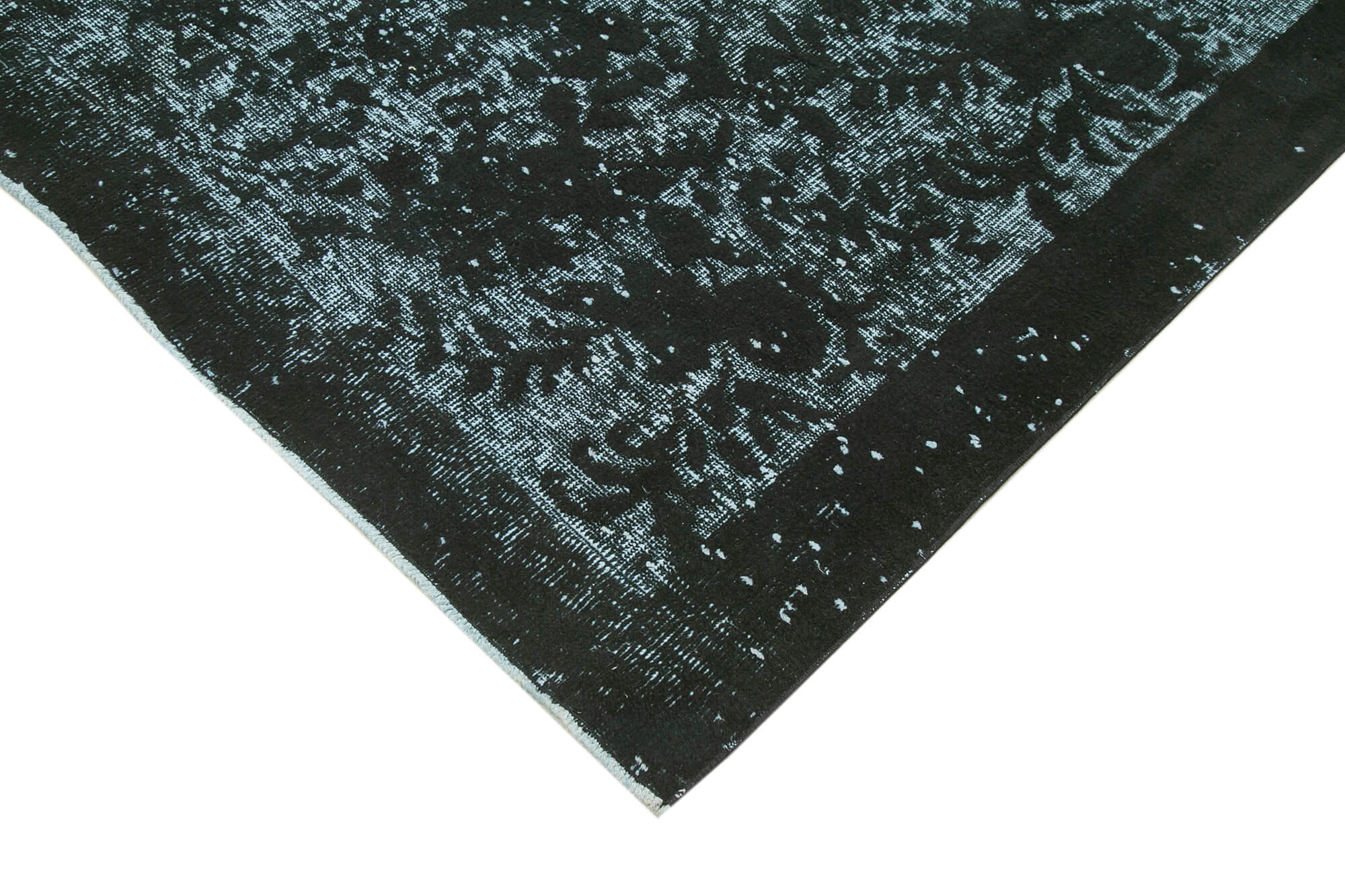Hand-knotted vintage turkish 1980s 170 cm x 290 cm black rug