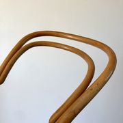 Baumann bistro chair in bent wood and blond wood canning 40s-50s