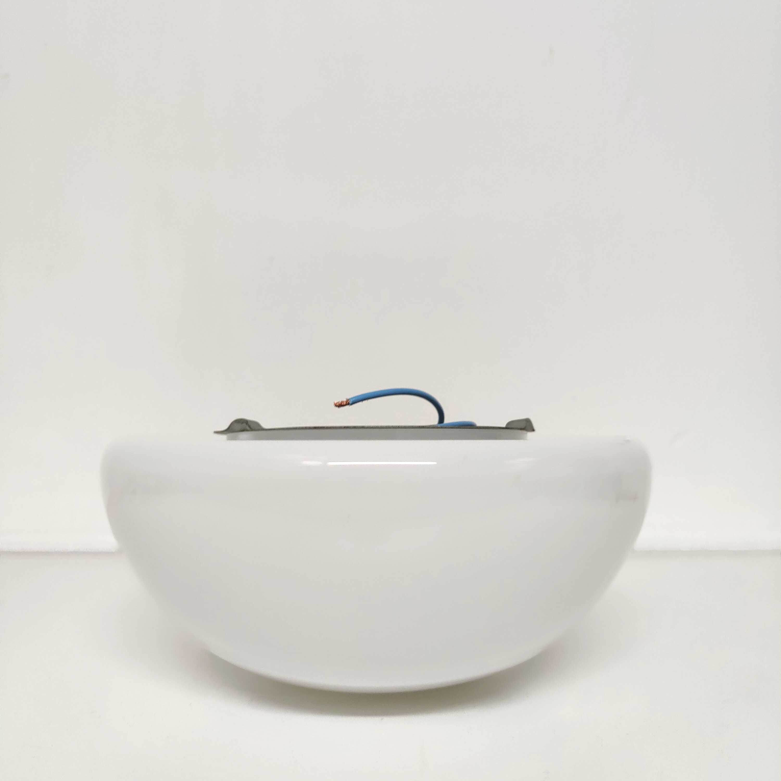 Ceiling lamp wall lamp half sphere globe in white opaline glass