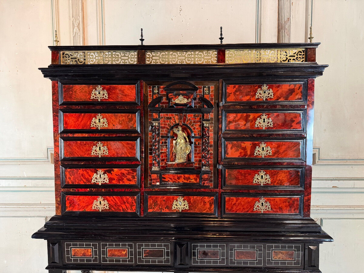 Antwerp cabinet, ebony, tortoiseshell, rosewood and bone, 17th century.