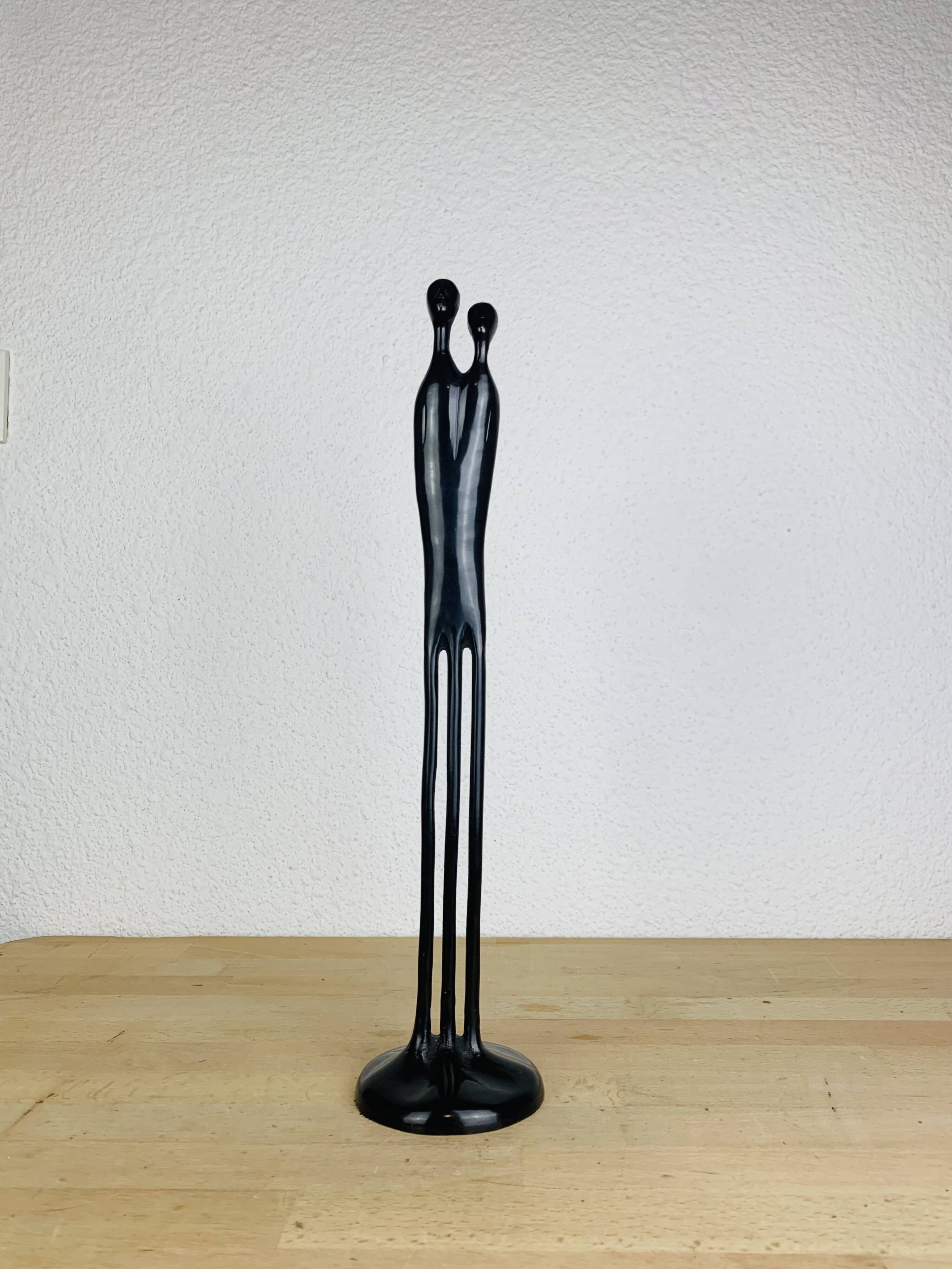Bronze sculpture by Louise Hederström "Two Become One", Scandinavian