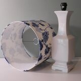 White mid-century ceramic table lamp