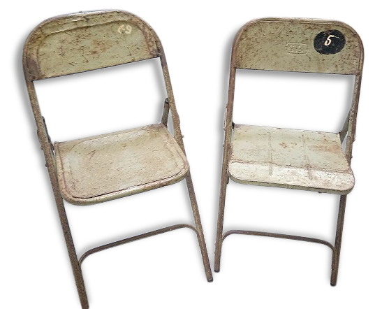 Pair of folding chair / industrial