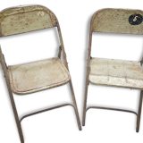 Pair of folding chair / industrial