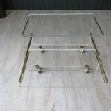 Altuglass roller coffee table by David Lange