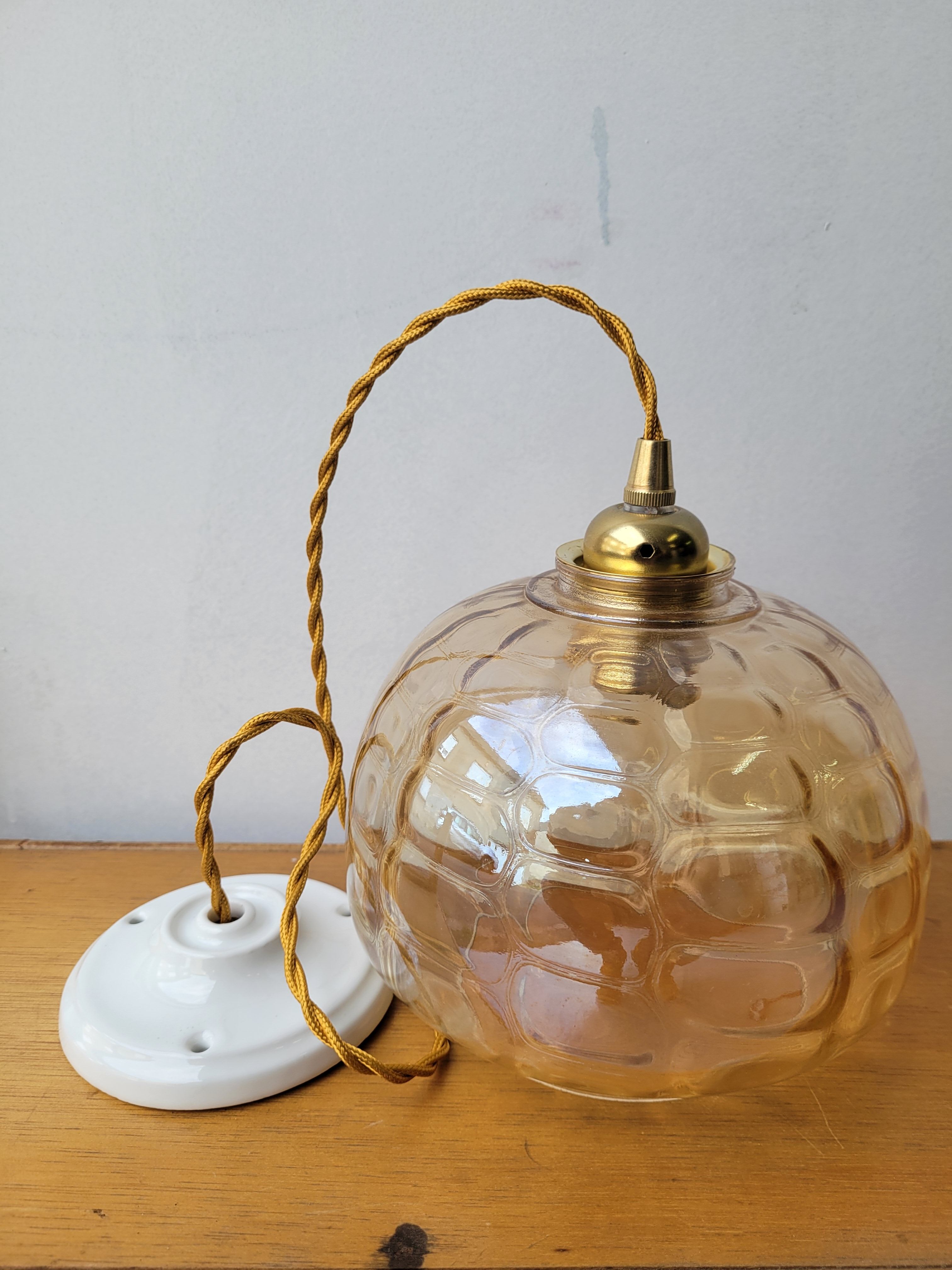 Suspension en verre fumé