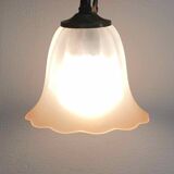 Frosted glass tulip wall light