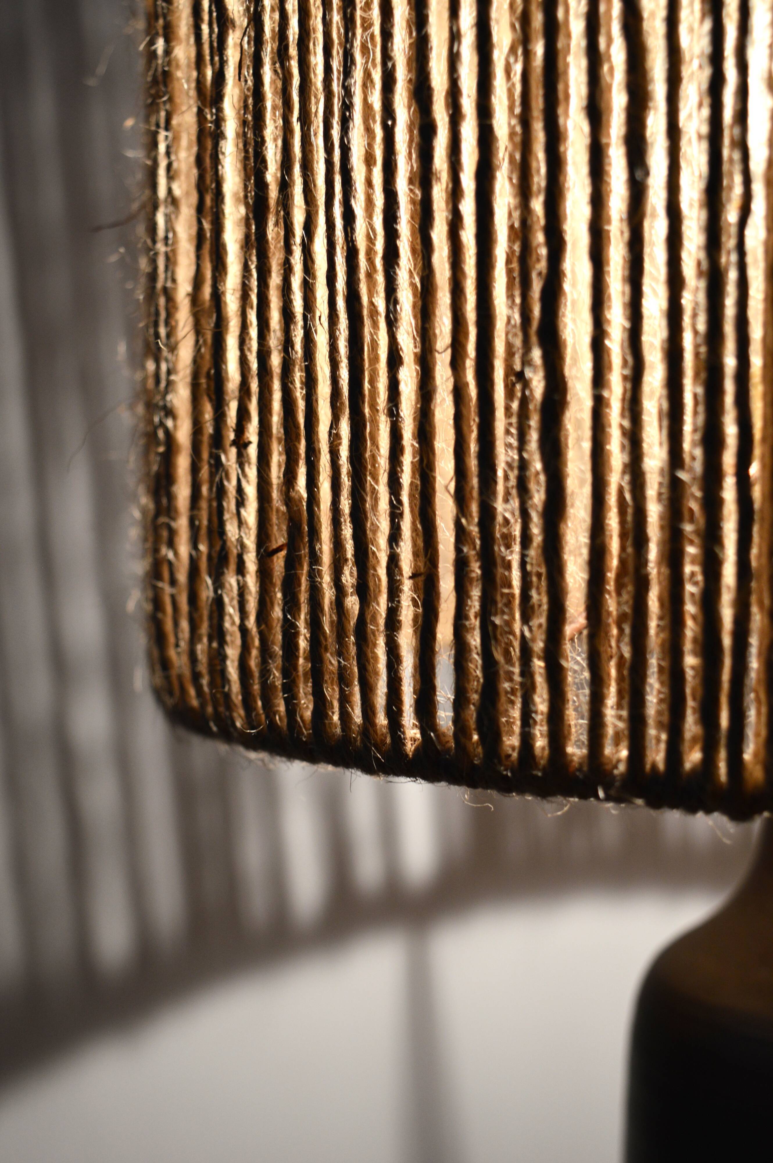 Rope and sandstone lamp
