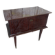 Vintage 1950s-60s Mahogany Veneer Wood Nightstand