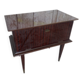 Chevet Ancien Table Nuit Bois Placage Acajou Case Années 50-60 Vintage