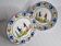 Paire d'assiettes plates HB Quimper, à décor trditionnel, 24 cm