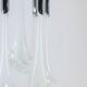 Murano glass and chrome metal chandelier. 1970s.