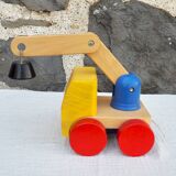 Wooden articulated truck toy
