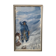 Mid century vintage framed oil painting - snow storm