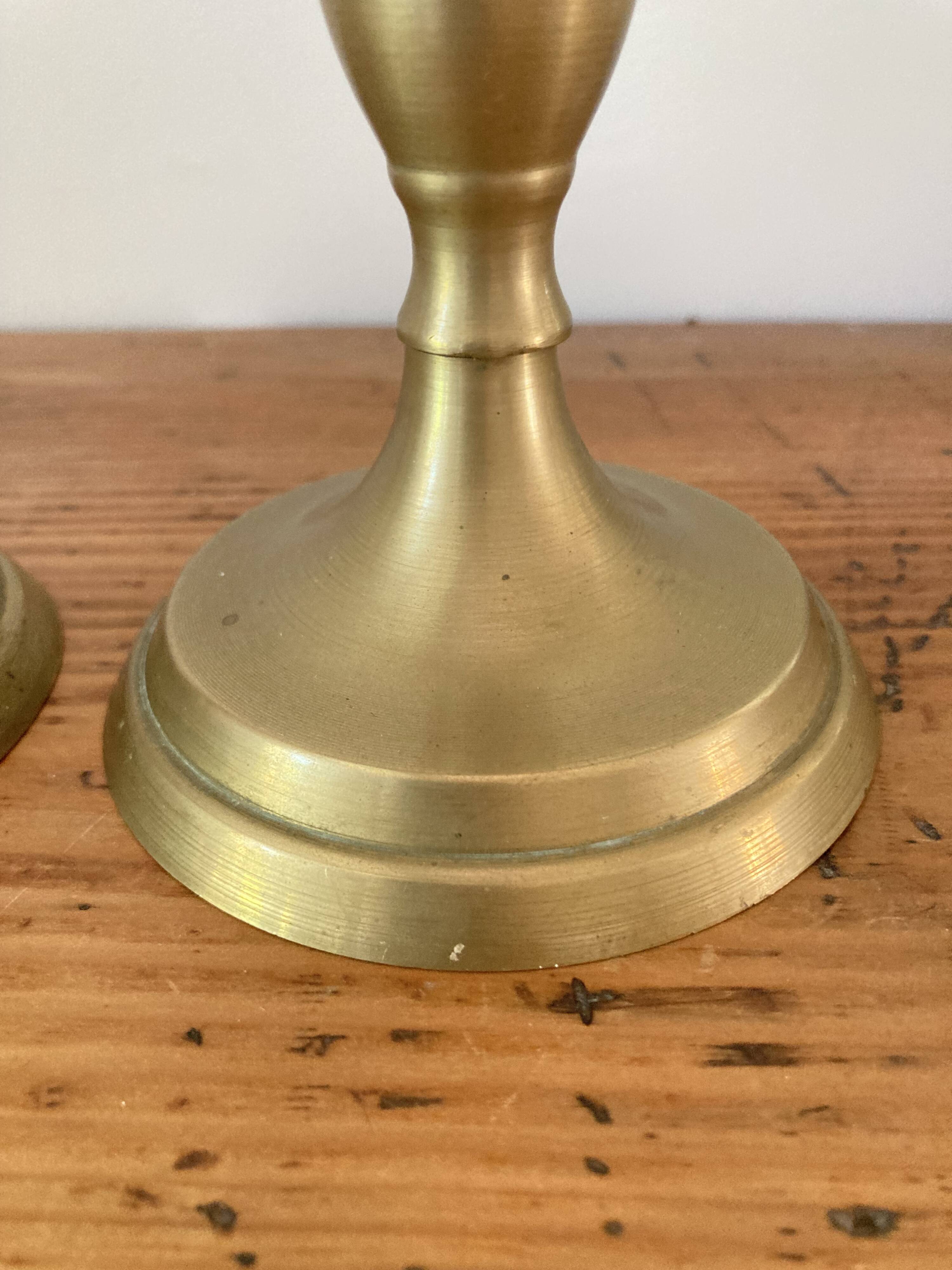 Pair of vintage brass candlesticks