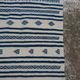 Kilim blue and white corridor in pure wool 70x180cm