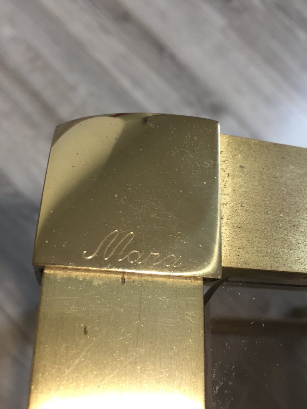 Table brass and glass Mara