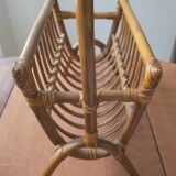 Mid century bamboo magazine rack, 1960s
