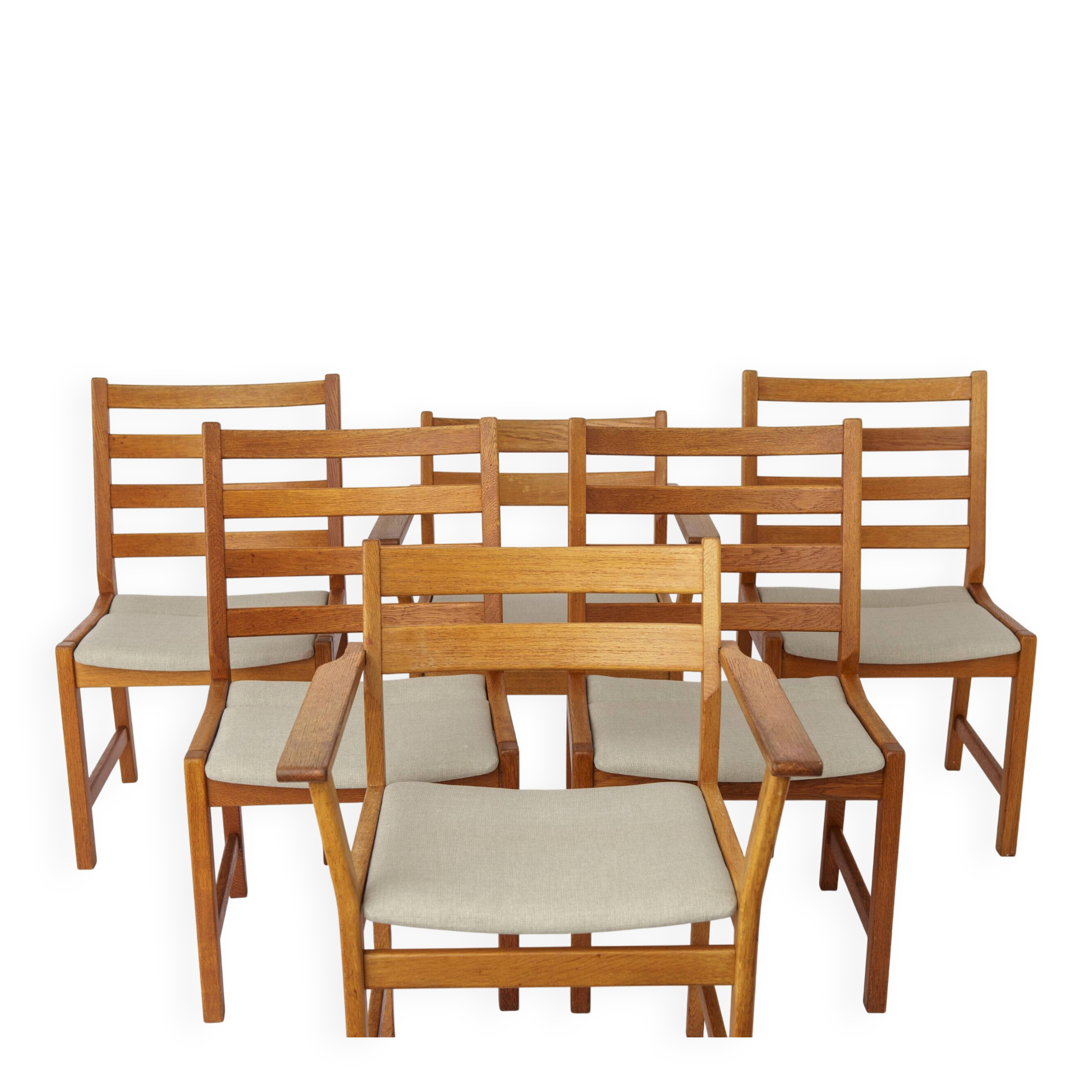 2 of 6 Kurt Østervig Oak Dining Chairs for KP Møbler, 1960s Danish