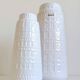 Mid-Century White Glazed West Germany Large Ceramic Vases by Scheurich, 1950s