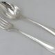 Christofle Japanese, 6 table settings, 12 pieces in silver-plated metal.