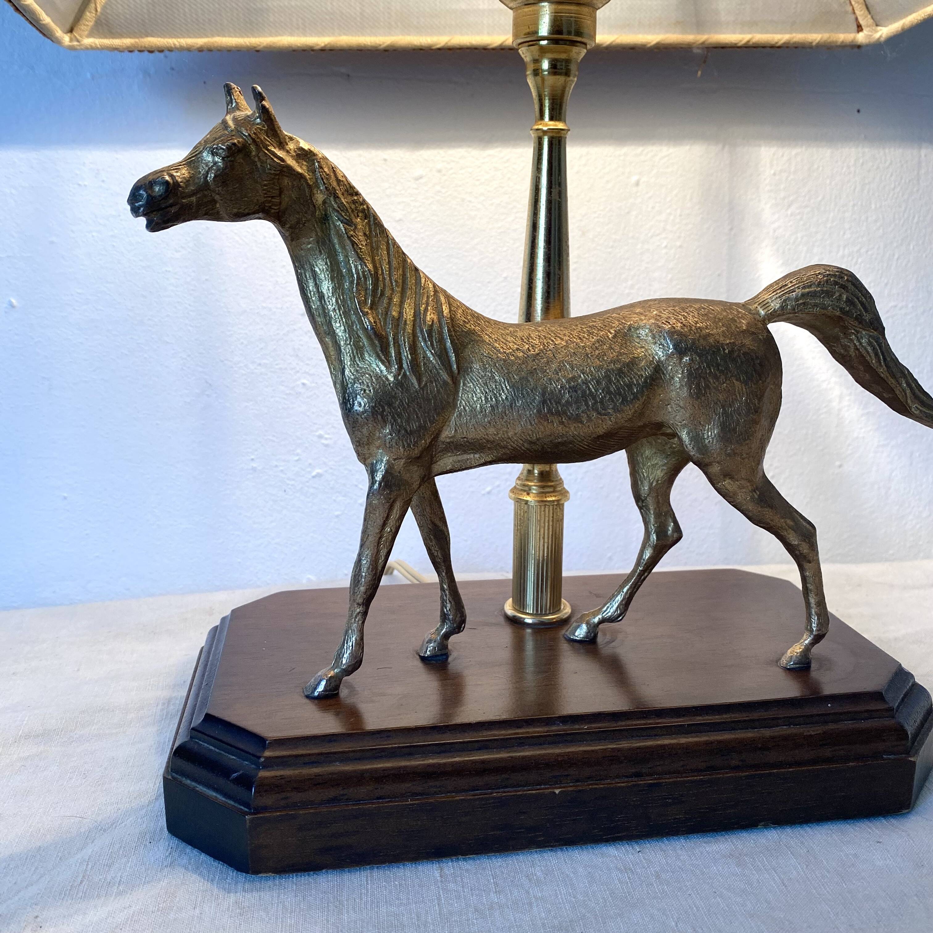 Lampe cheval années 60-70