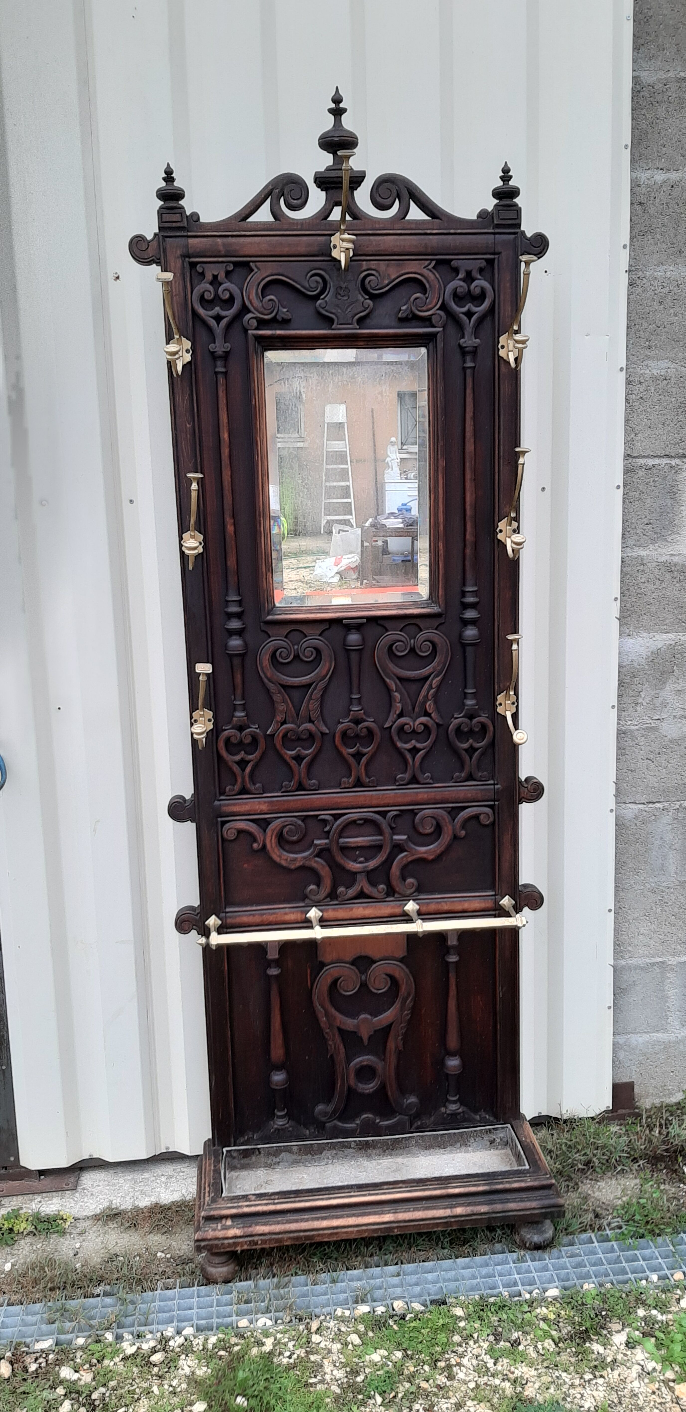 Coat rack in neo-gothic style