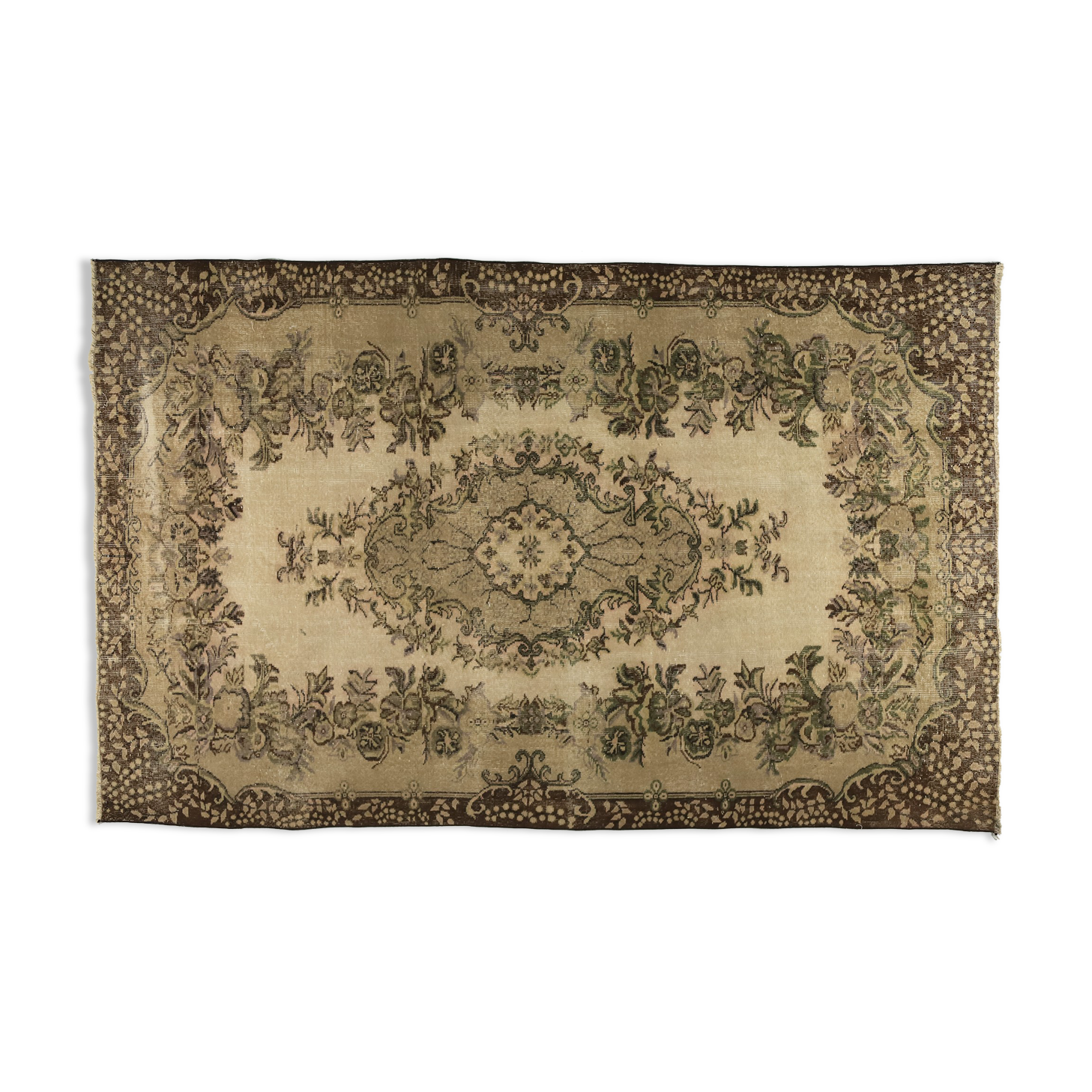 Anatolian handmade vintage rug 281 cm x 168 cm